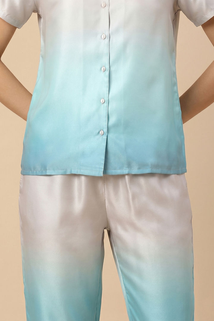 Zivame Woven Satin Pyjama Set - Dark Shade — image 5